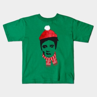 winter elvis design Kids T-Shirt